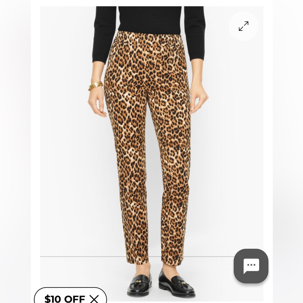 Talbots Leopard Print Ankle Pants NWT